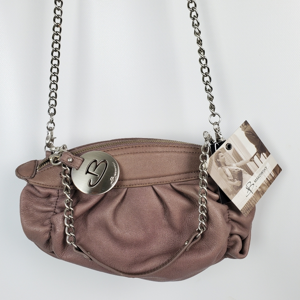 B. Macowski Designer Leather Handbag Shoulder Bag